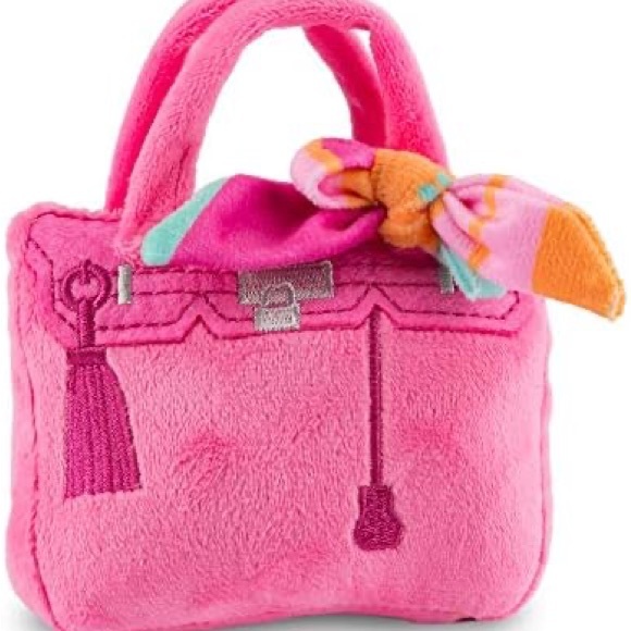 HAUTE DIGGITY DOG PINK BARKIN BAG DOG TOY NWT - Picture 2 of 8